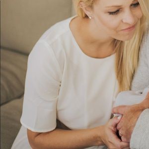 Hatch maternity white blouse
